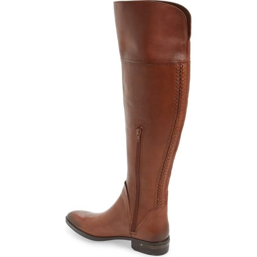 Vince Camuto Pedra Over The Knee OTK Leather Brown Riding Boot 5 Wide Calf $229 Image 2