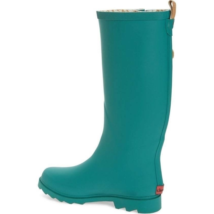 Womens Chooka Boots Top Solid Green Tall Pull on Knee High Rain Waterproof 6 M Image 2
