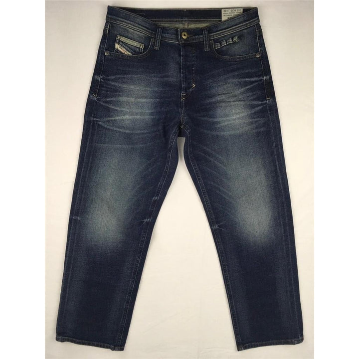 Diesel Jeans Khiro 0850K Straight Leg Cropped Dark Rolled Cuffed Jean 29 X 28 Image 4