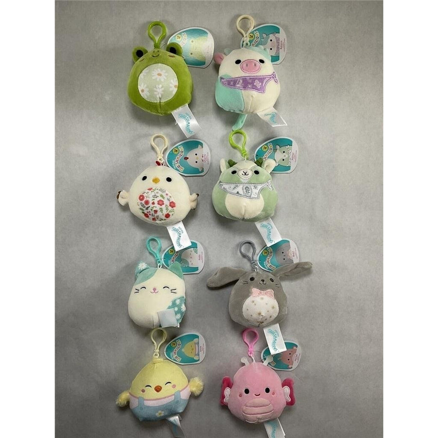 Squishmallow Clips 2022 Full Easter Squad Belana Cow Wendy Frog Charity Set Of 8 Image 1