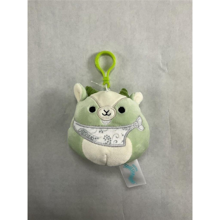 Squishmallows 2022 Easter Squad Palmer The Billy Goat Clip 3.5" Plush Keychain Image 2