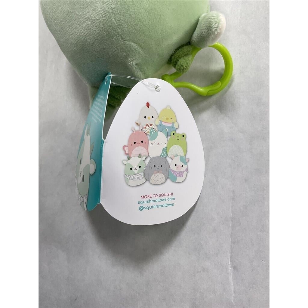 Squishmallows 2022 Easter Squad Palmer The Billy Goat Clip 3.5" Plush Keychain Image 4