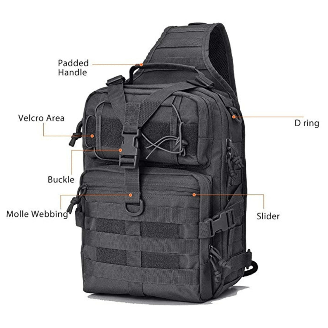 Tactical Sling Backpack 15L Molle Shoulder Bag Outdoor Camping Hiking Utility Image 8