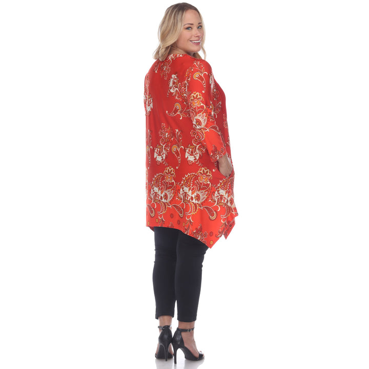 White Mark Women s Paisley Scoop Neck Tunic Top with Pockets Image 6