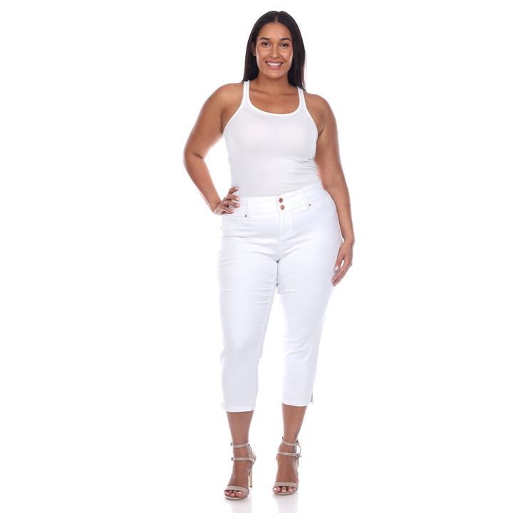 White Mark Womens Capri Jeans Image 1