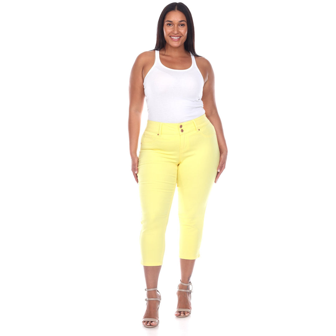 White Mark Womens Capri Jeans Image 1