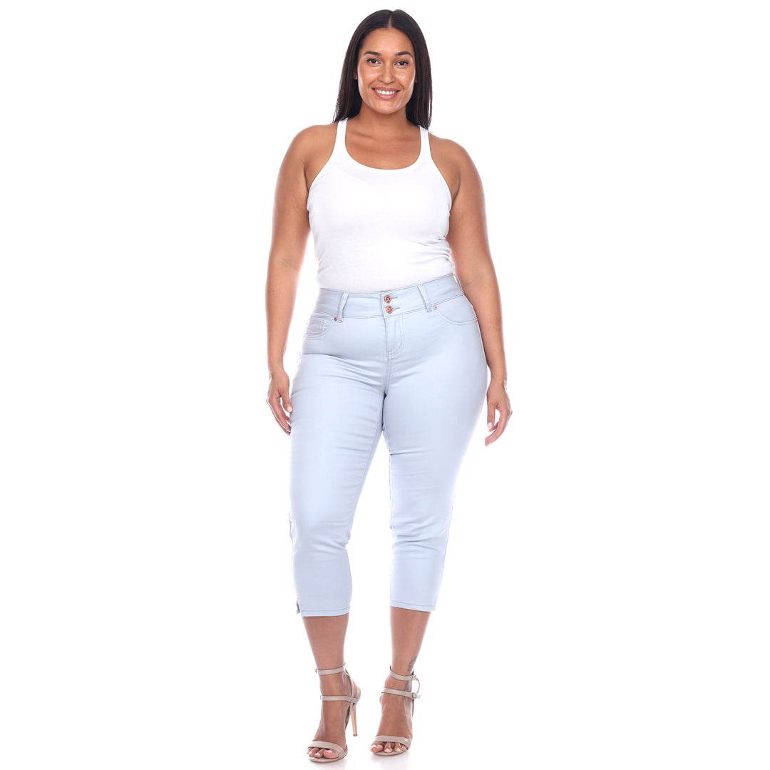 White Mark Womens Capri Jeans Image 9