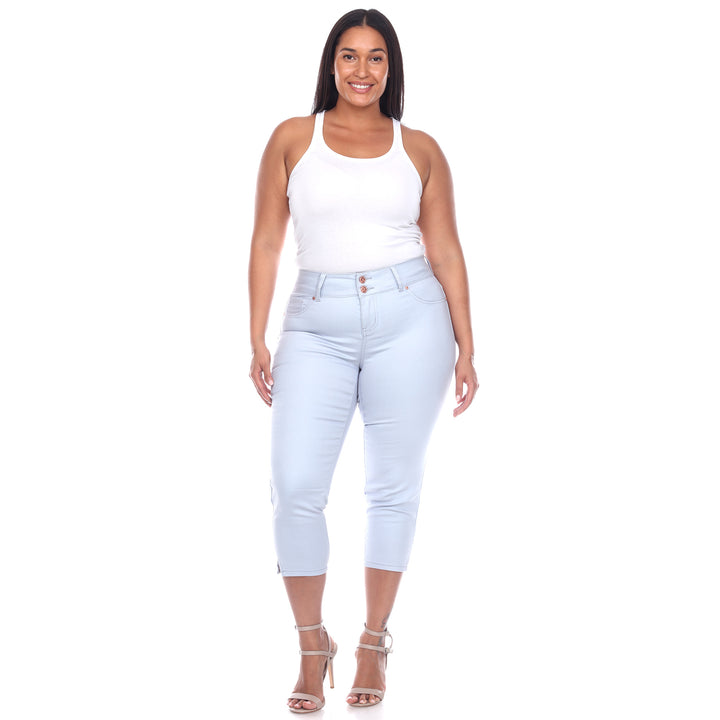 White Mark Women s Capri Jeans Image 9