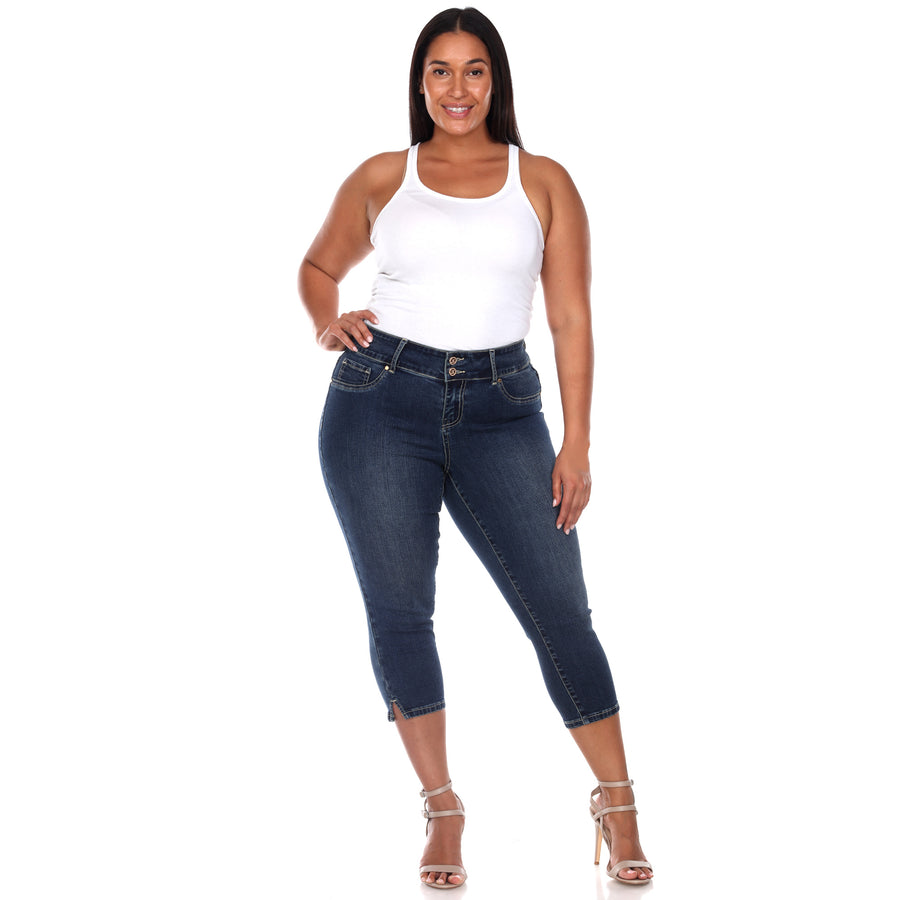 White Mark Womens Capri Jeans Image 1