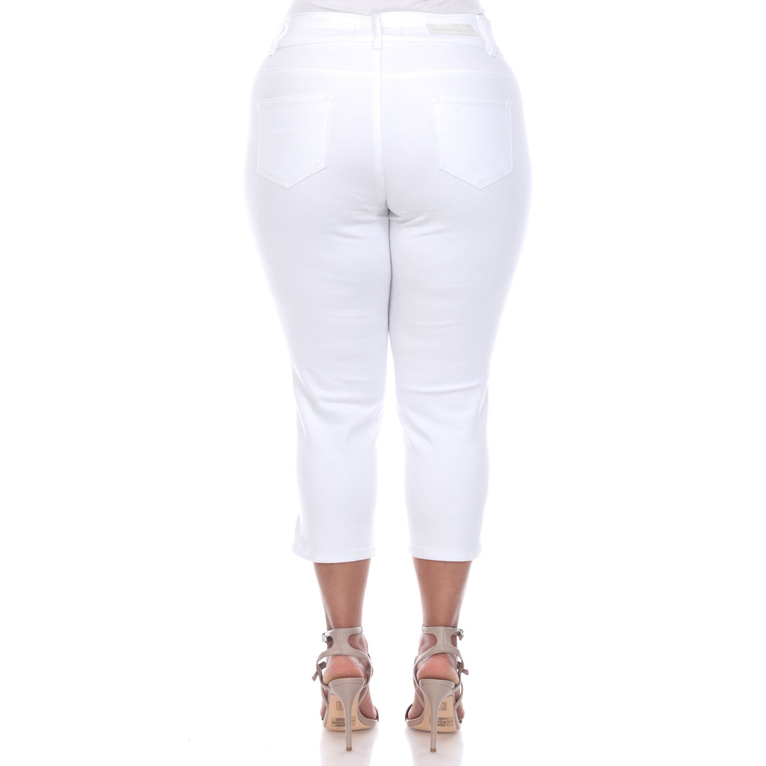 White Mark Womens Capri Jeans Image 4