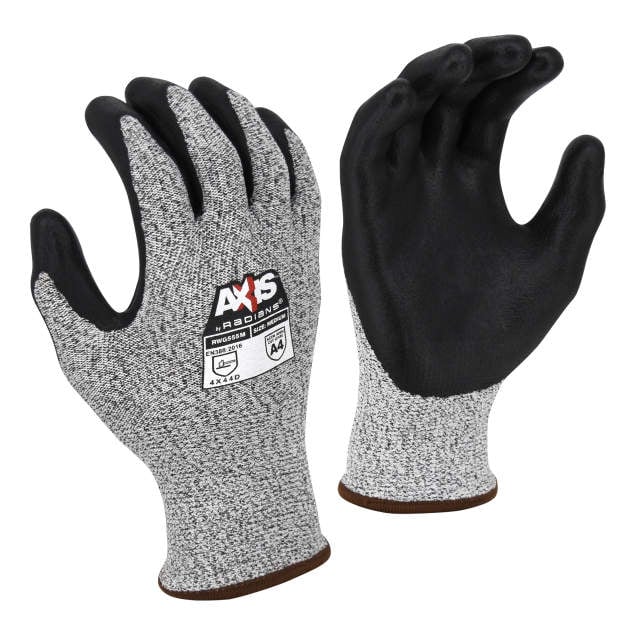 RADI AXS CT Level 4 Nitrile Palm Gloves RWG555 Black Grey Work Gear Image 1