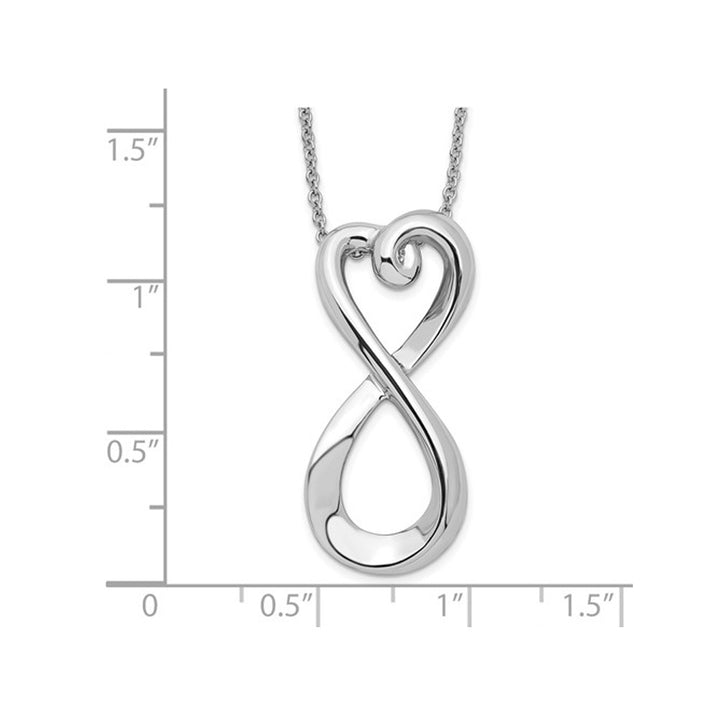 -Infinite Love- Pendant Necklace in Sterling Silver with Chain Image 3