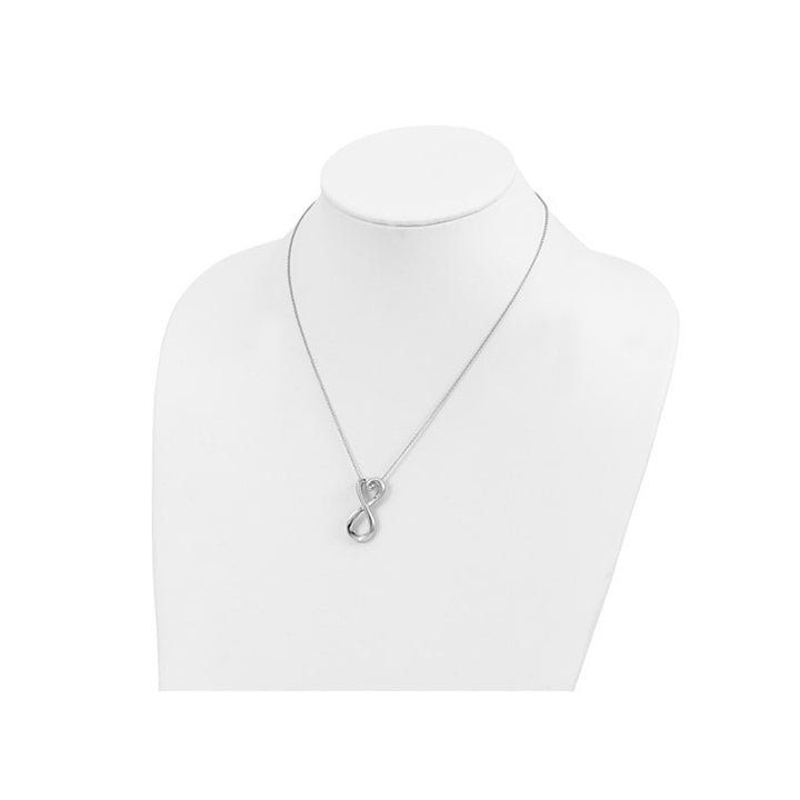 -Infinite Love- Pendant Necklace in Sterling Silver with Chain Image 4