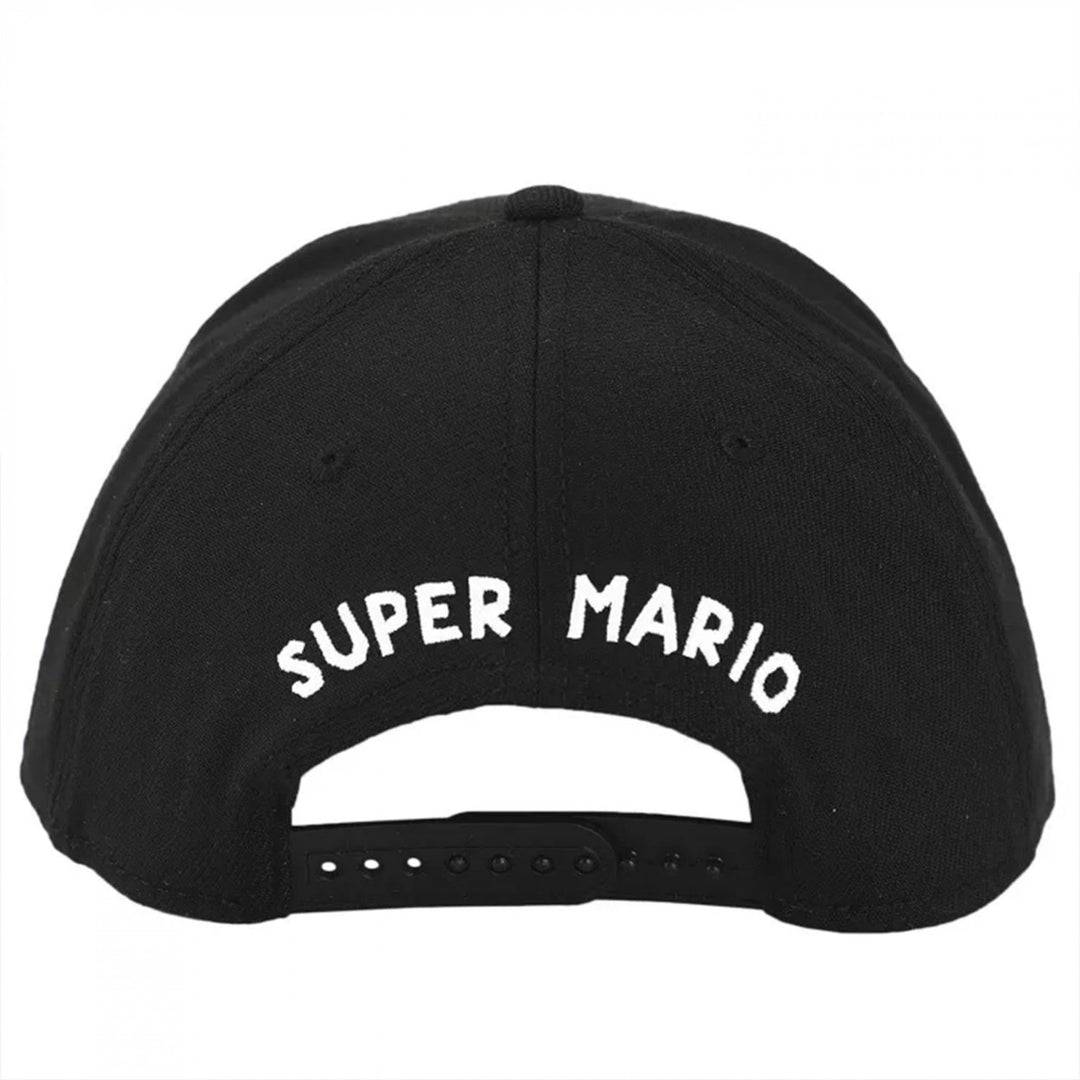 Super Mario Embroidered Symbol Pre-Curved Bill Snapback Hat Image 4