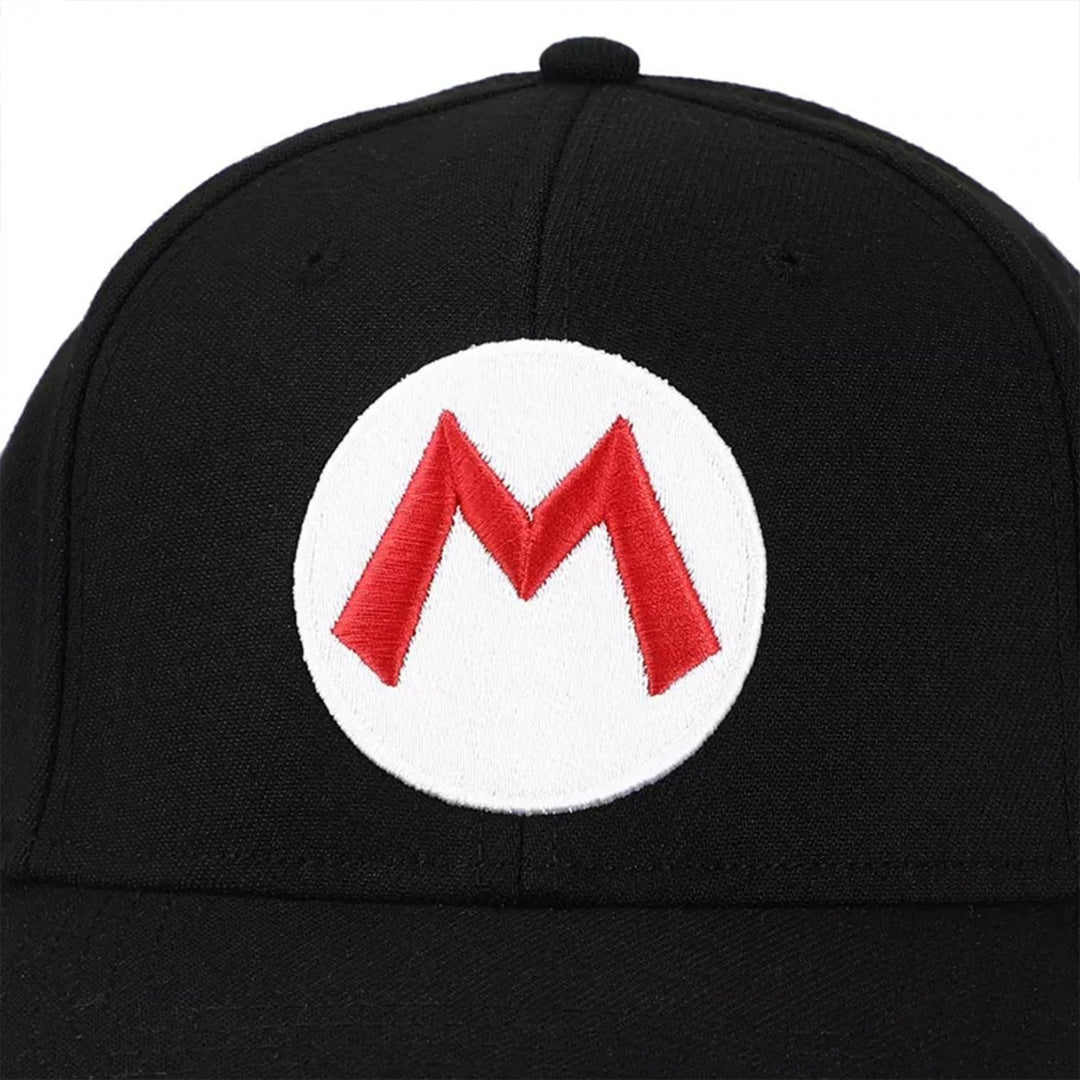 Super Mario Embroidered Symbol Pre-Curved Bill Snapback Hat Image 4