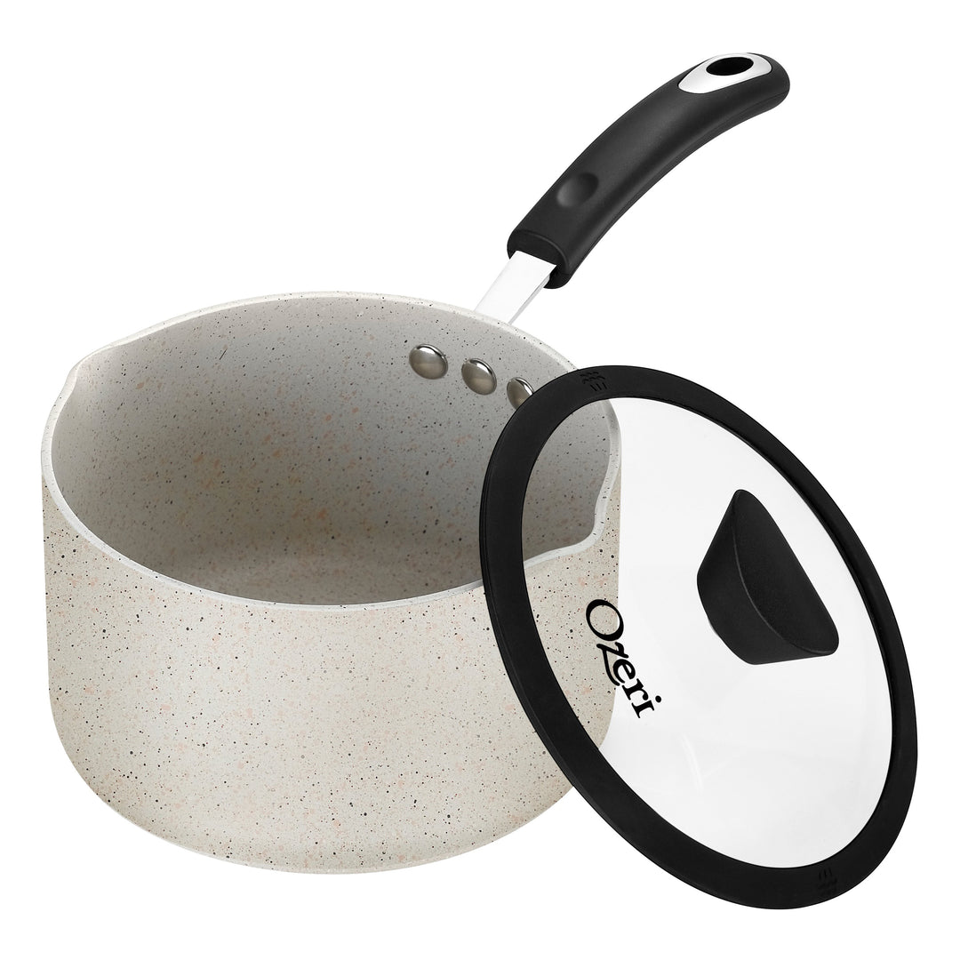 Ozeri All-In-One Stone Saucepan 1.5L 3.0L Non-Toxic German Coating Induction Image 1