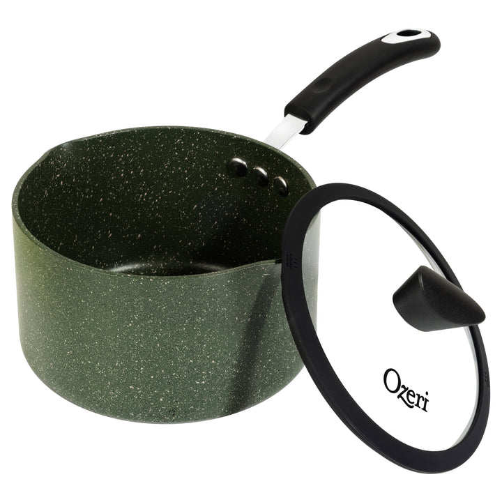 Ozeri All-In-One Stone Saucepan 1.5L 3.0L Non-Toxic German Coating Induction Image 1