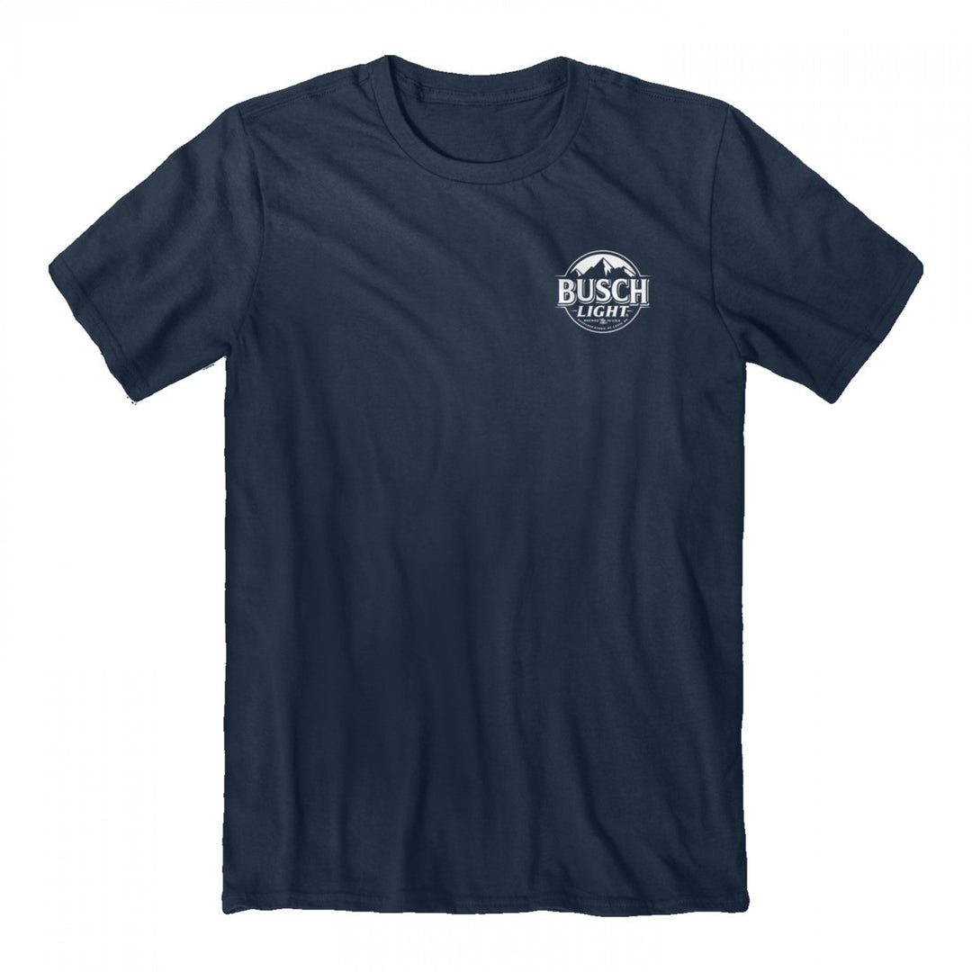 Busch Light Head For The MTNS Front and Back Print T-Shirt Image 3