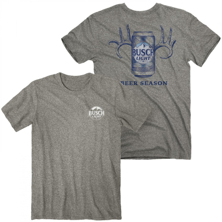 Busch Light Beer Season Front and Back Print T-Shirt Image 1