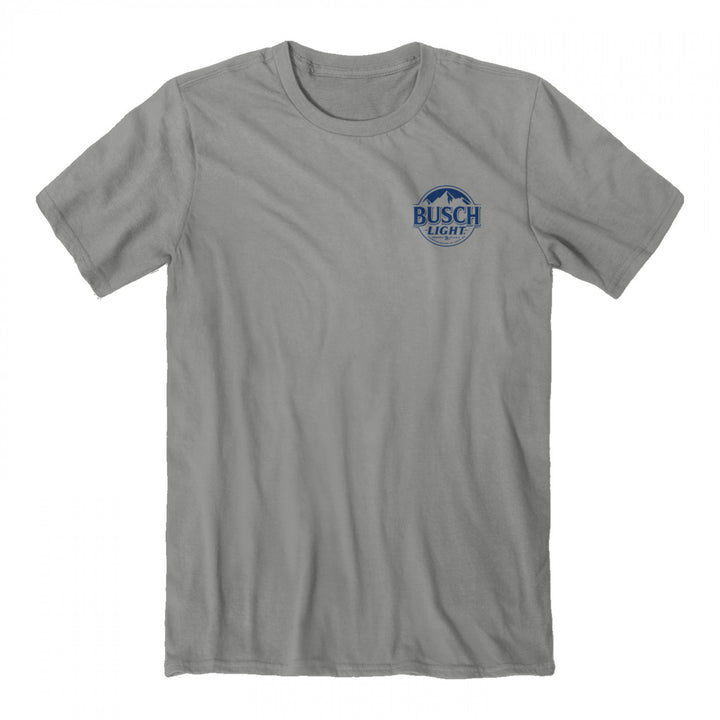 Busch Light Bass Catch Front and Back Print T-Shirt Image 3