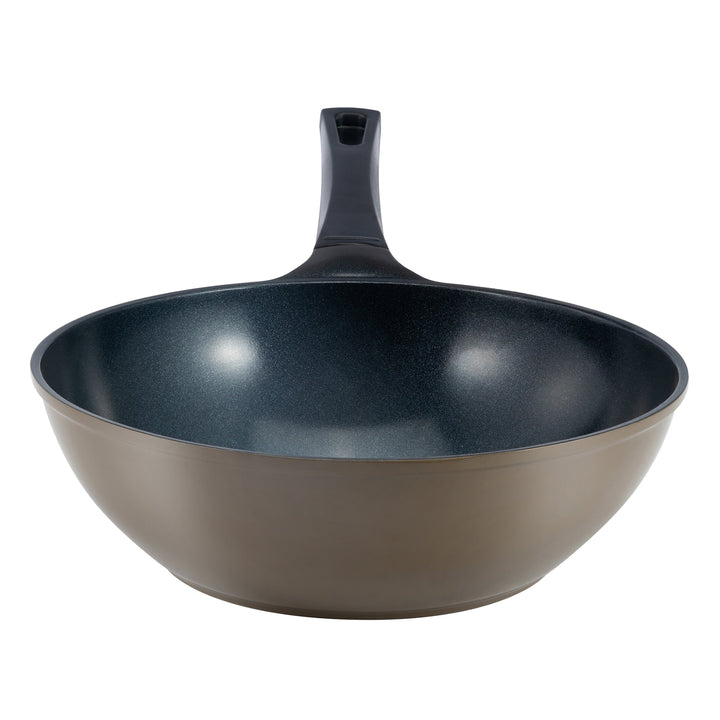 Ozeri Green Ceramic Non-Stick Wok 100% PTFE PFOA Free Scratch Resistant 11" Image 1