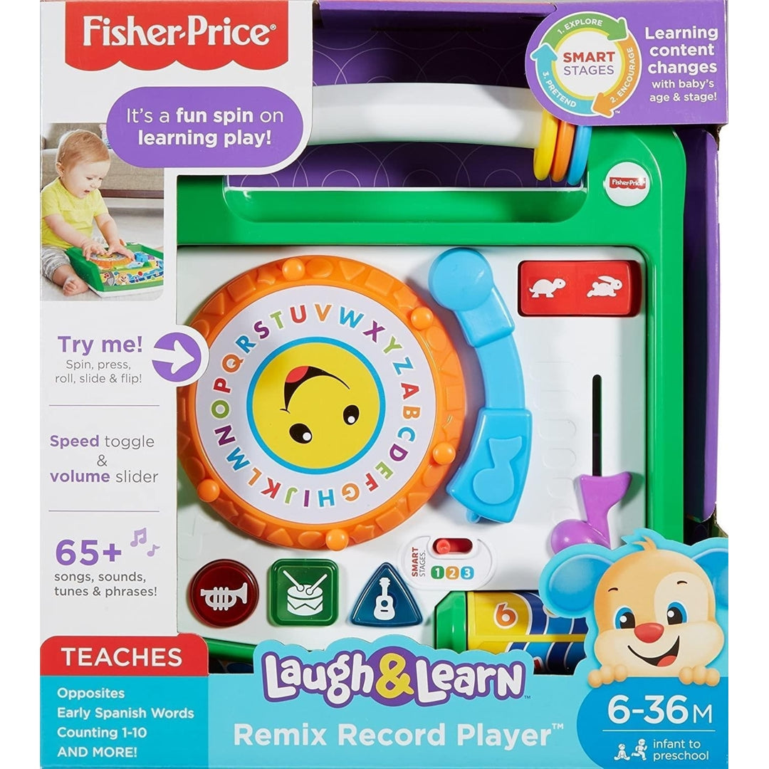 Fisher-Price Fisher-Price Laugh and Learn Remix Record Player Learning Musical Baby Toy GYC92 Image 3
