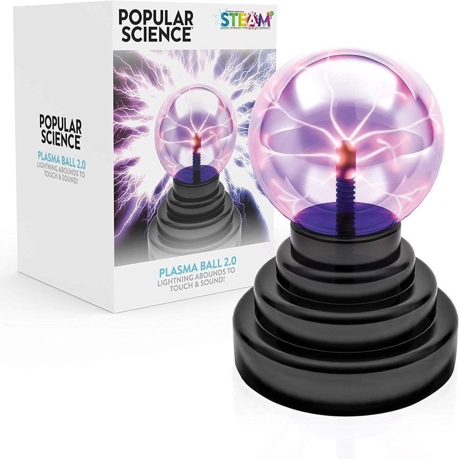 Plasma Ball 2.0 Popular Science Lightning Orb Touch Sound STEAM Toy WOW Stuff Image 1