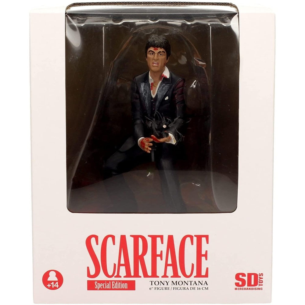 Scarface Say Hello To My Little Friend Bloody Version Statue Tony Montana Movie Figure Mighty Mojo Image 2