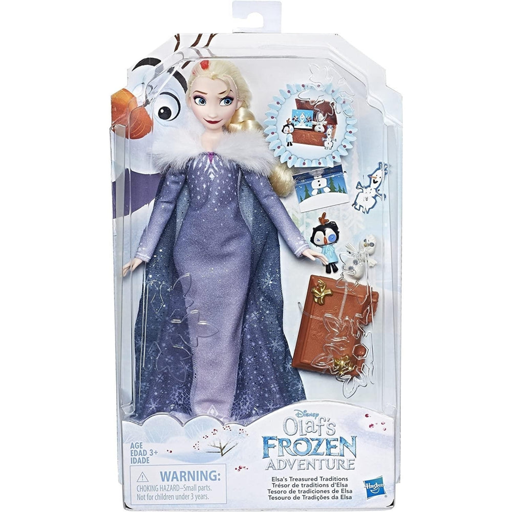 Disney Olafs Frozen Adventure Elsa Play Doll Treasured Traditions Accessories Hasbro Image 2