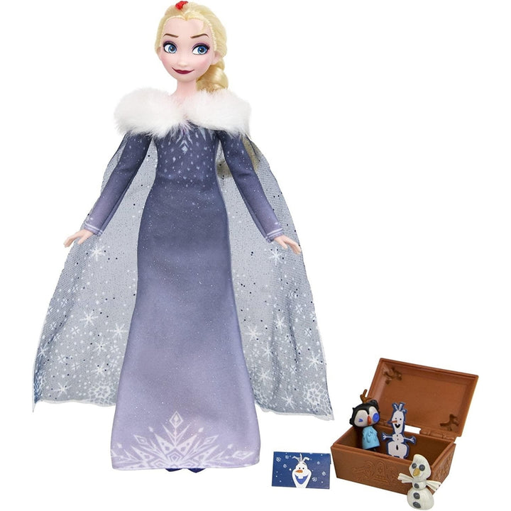 Disney Olafs Frozen Adventure Elsa Play Doll Treasured Traditions Accessories Hasbro Image 3