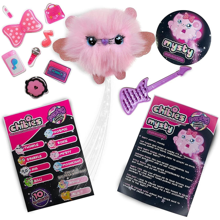 Chibies Boom Box Mysty Pink Mouse Interactive with Music Glows Lights WOW! Stuff Image 3