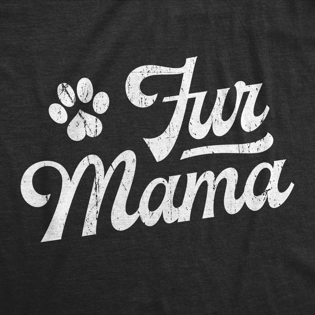 Womens faux Mama T Shirt Funny Cute Puppy Lovers Mom Tee For Ladies Image 2