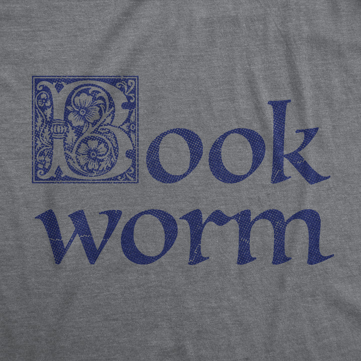 Mens Book Worm T Shirt Funny Literature Reading Lovers Tee For Guys Image 2