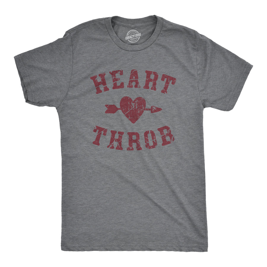 Mens Heart Throb T Shirt Funny Valentines Day Dreamy Sexy Tee For Guys Image 1