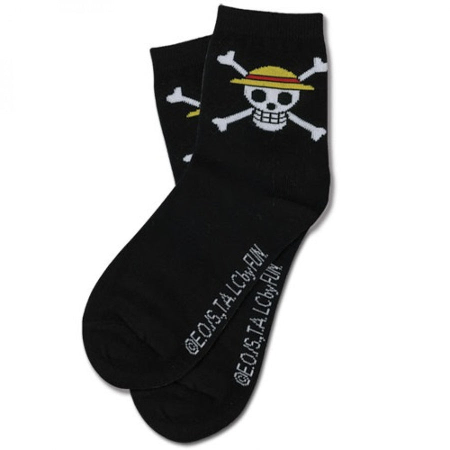 One Piece Straw Hat Pirates Symbol Socks Image 1