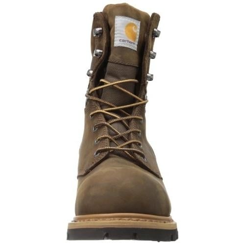 Carhartt Mens 8" Waterproof Composite Toe Leather Logger Boot CML8369 BROWN Image 2