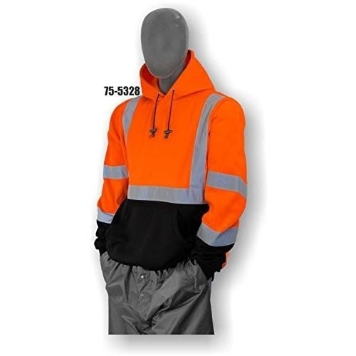 Majestic CLASS 3 HIGH VISIBILITY SWEATSHIRT WITH HOOD (75-5327) HI/VIS ORANGE Image 2