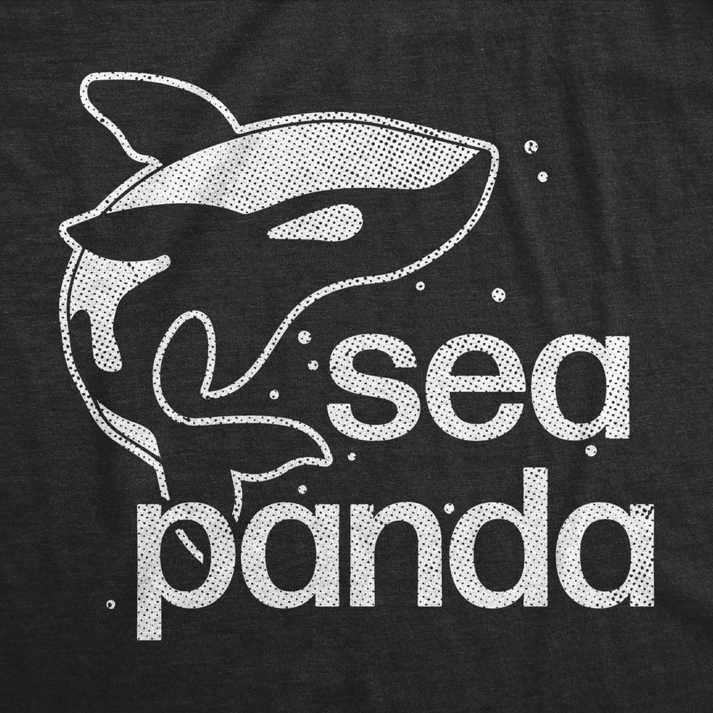 Womens Sea Panda T Shirt Funny Cute Orca Killer Whale Lovers Tee For Ladies Image 2