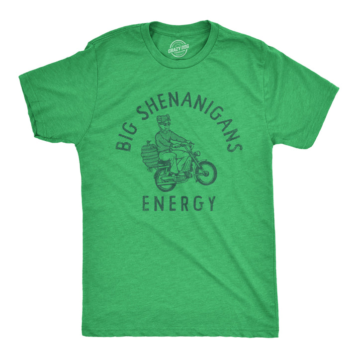 Mens Funny T Shirts Big Shenanigans Energy St Patricks Day Tee For Guys Image 1