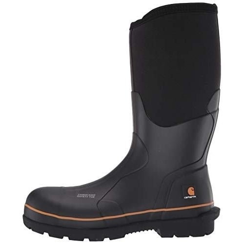 Carhartt Mens 15" Waterproof Rubber Pull-on Carbon Nano Safety Toe Cmv1451 Knee High Boot BLACK Image 1