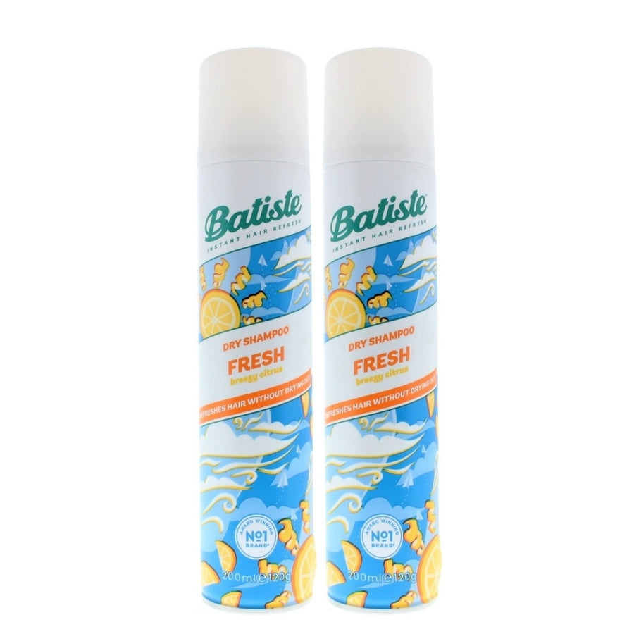 Batiste Instant Hair Refresh Dry Shampoo Fresh Breezy Citrus 200ml/120g (2 PACK) Image 1