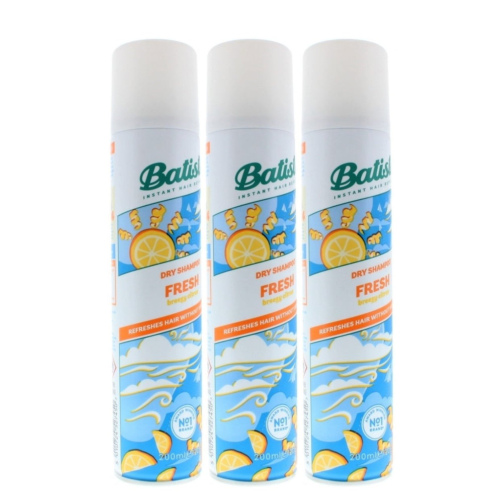 Batiste Dry Shampoo Fresh Citrus 200ml 3 Pack Instant Hair Refresh Oil Control Image 2