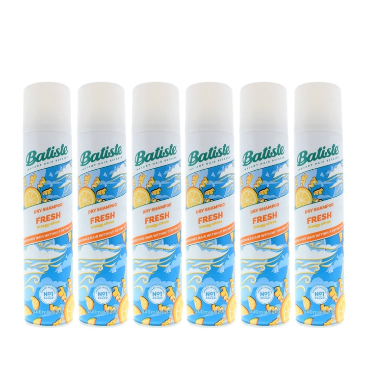 Batiste Instant Hair Refresh Dry Shampoo Fresh Breezy Citrus 200ml/120g (6 PACK) Image 1