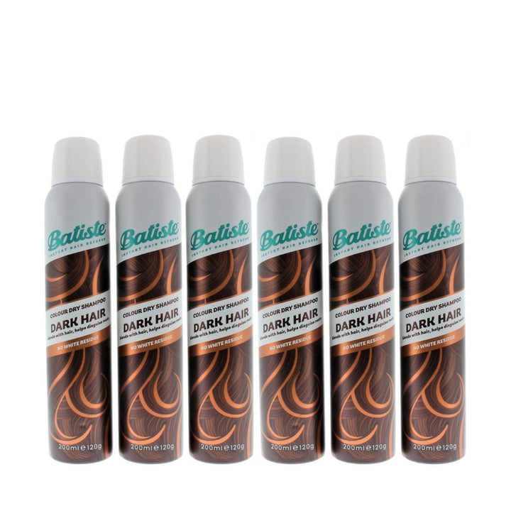 Batiste Instant Hair Refresh Colour Dry Shampoo Dark Hair 200ml/120g (6 PACK) Image 1