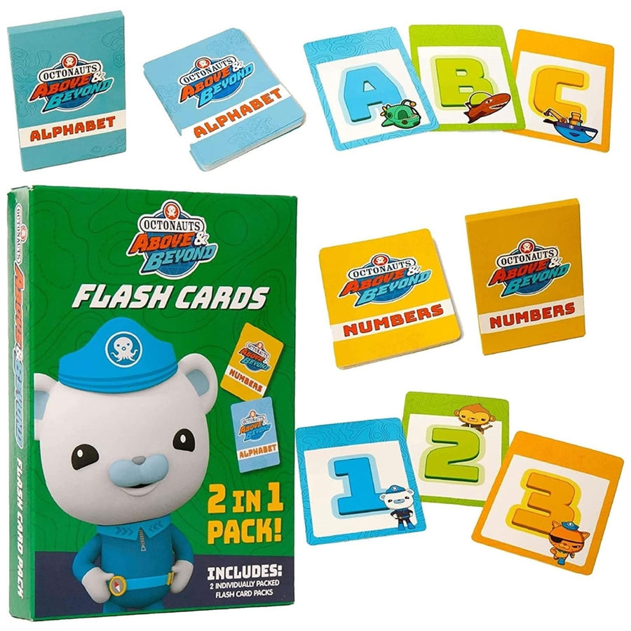 Octonauts Kids Alphabet and Numbers Flash Cards Teach ABC 123s Learning Game Educational Mighty Mojo Image 1