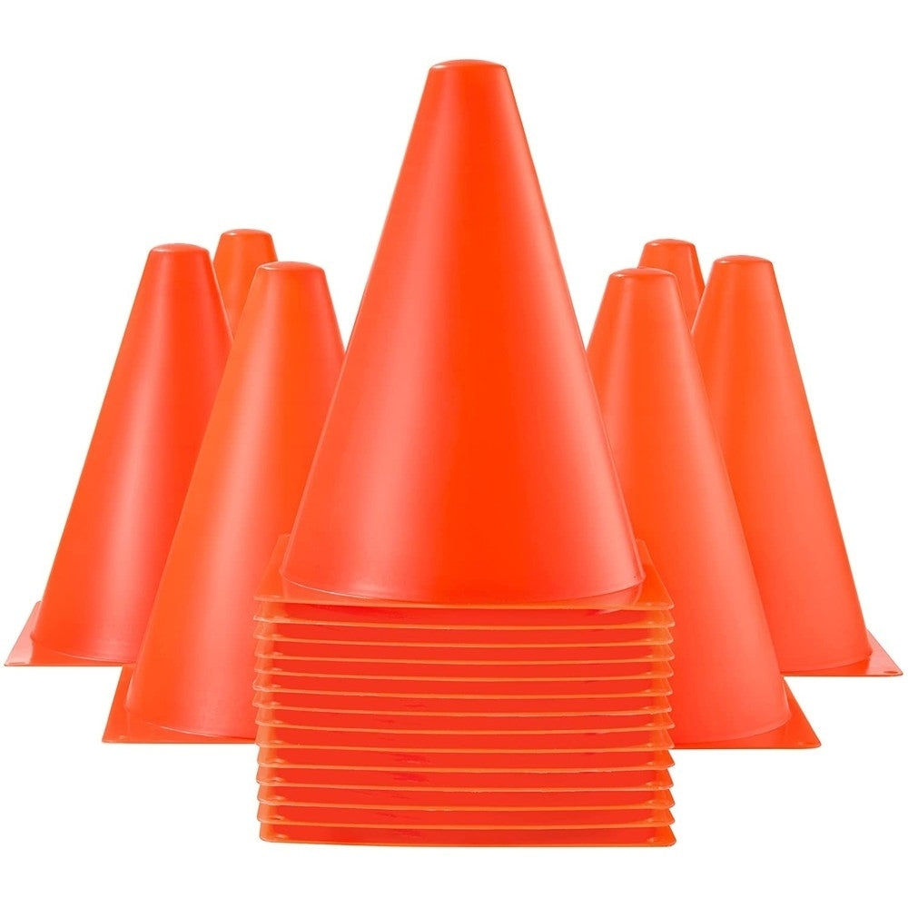 12 pack: 7-inch Traffic Cones Sports Practice Image 1