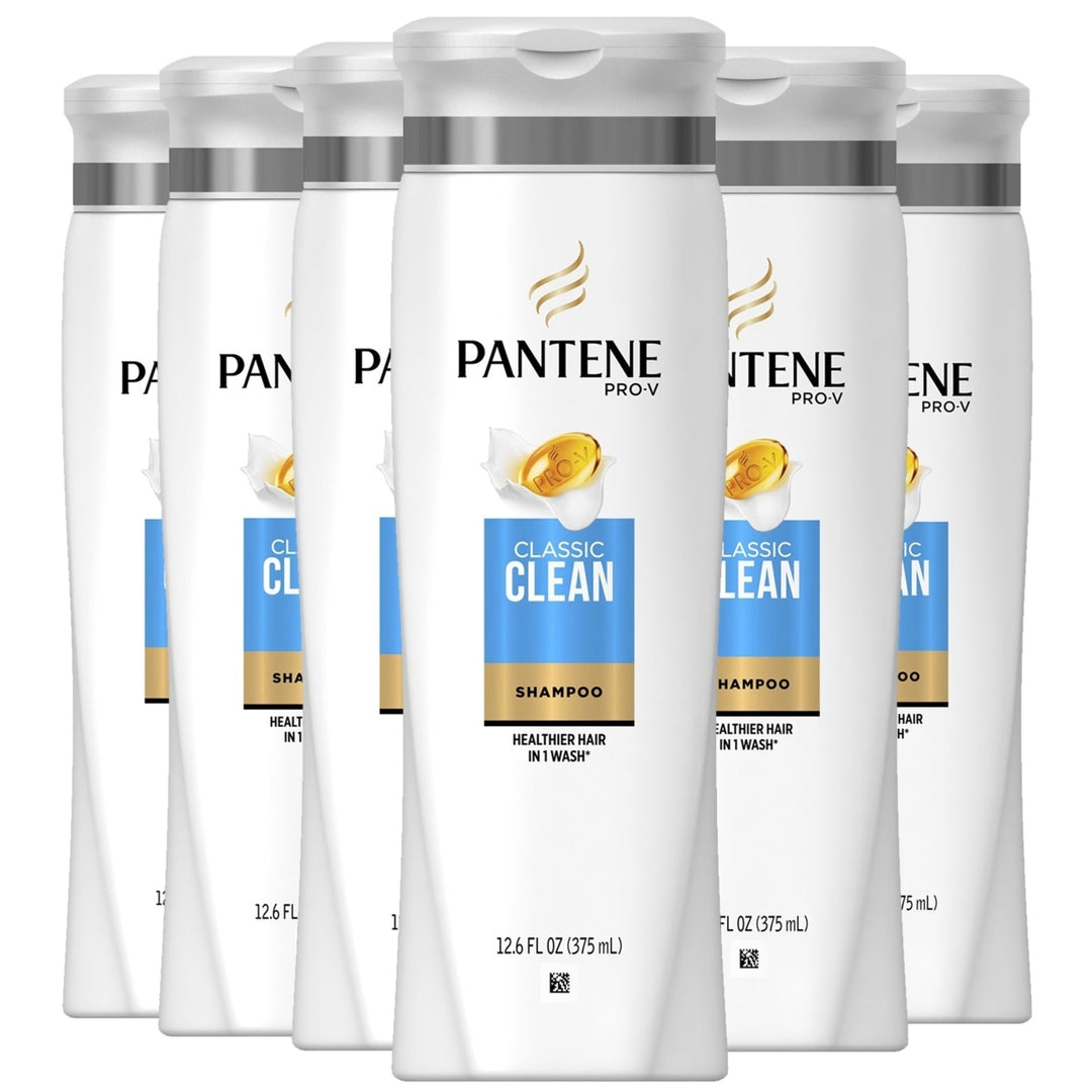 6 pack Pantene Pro-V Classic Clean Shampoo, 12.6 fl oz Image 2