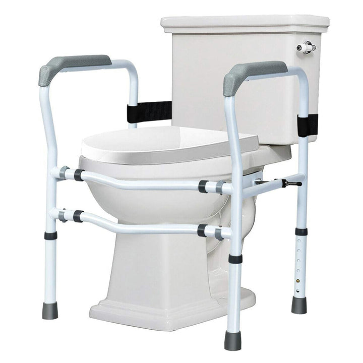 Toilet Safety Frame Stand Alone Toilet Safety Rail w/ Adjustable Height and Width Image 9