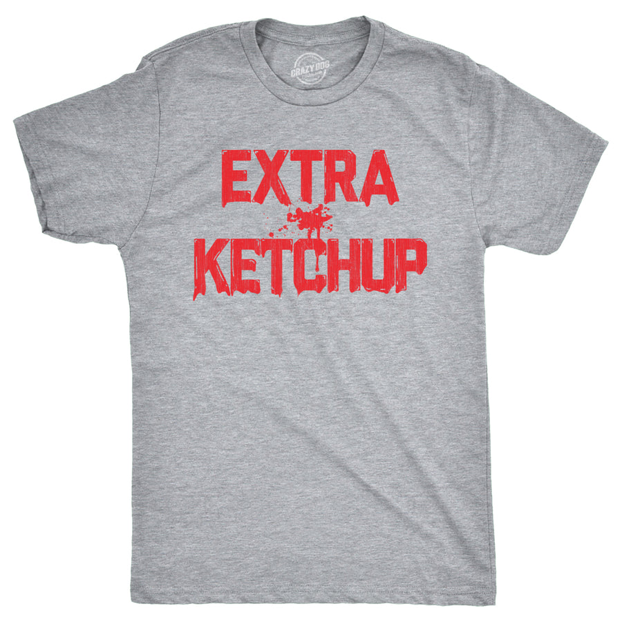 Mens Extra Ketchup T Shirt Funny Tomato Condiment Lovers Tee For Guys Image 1