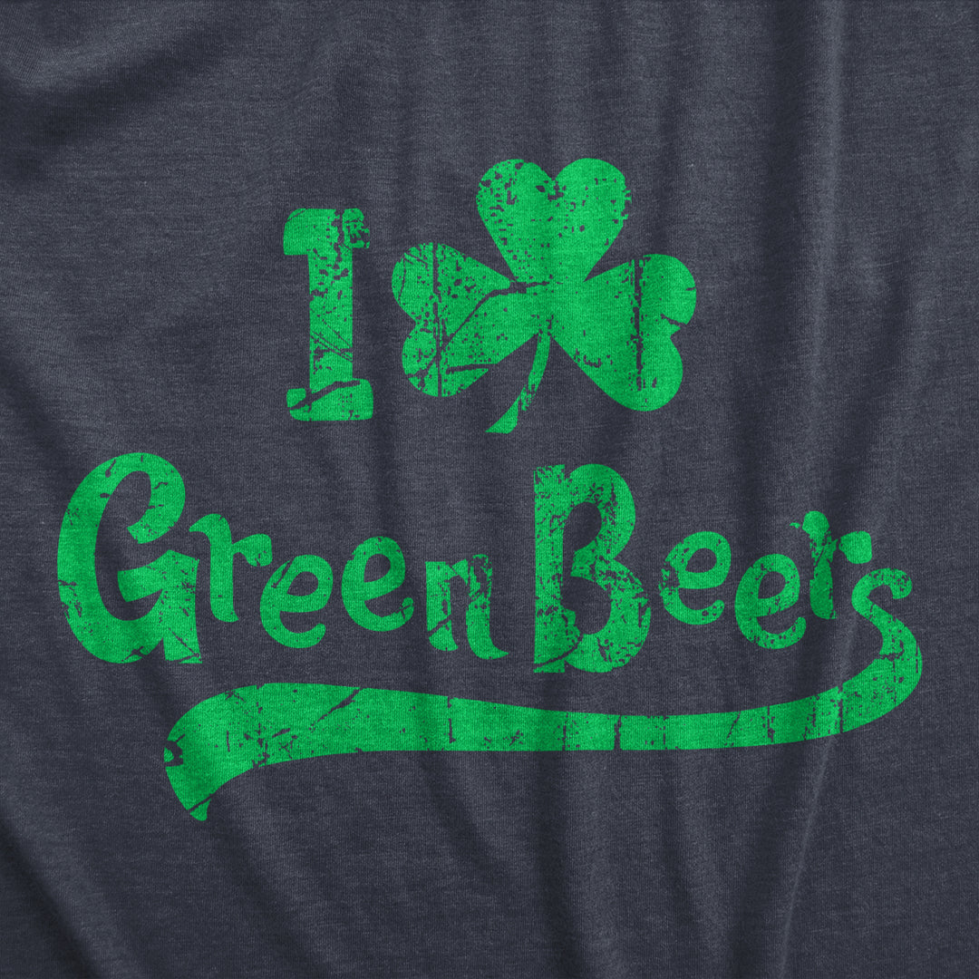 Mens I Clover Green Beers T Shirt Funny Saint Patricks Day Patty Drinking Tee Image 2